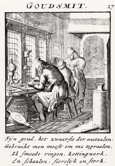The Goldsmith, 1718 by Dutch School